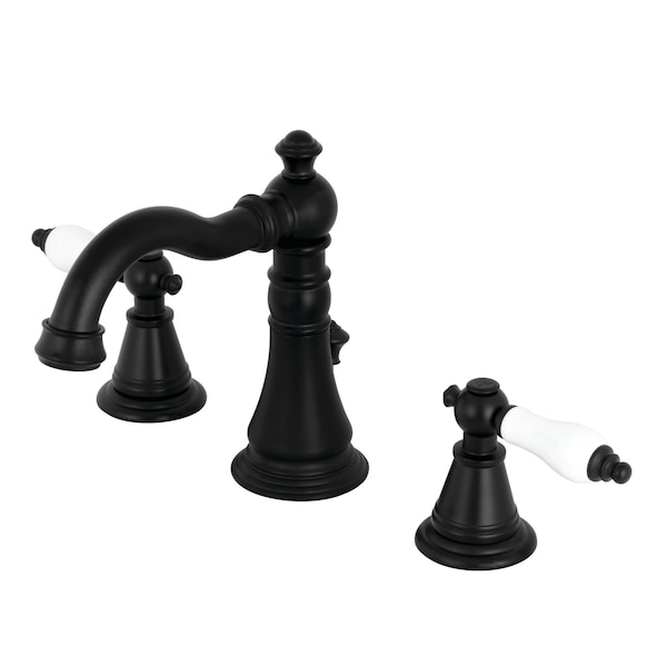 Fauceture English Classic Widespread Bathroom Faucet, Matte Black